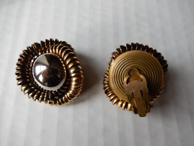 Boucles D'oreilles Clips Vintage Argentées - Très Bon état - Occasion