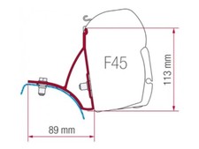 Awning Bracket Adapter for Vauxhall Vivaro/Renault Trafic 2001-2015 - Fiamma F45