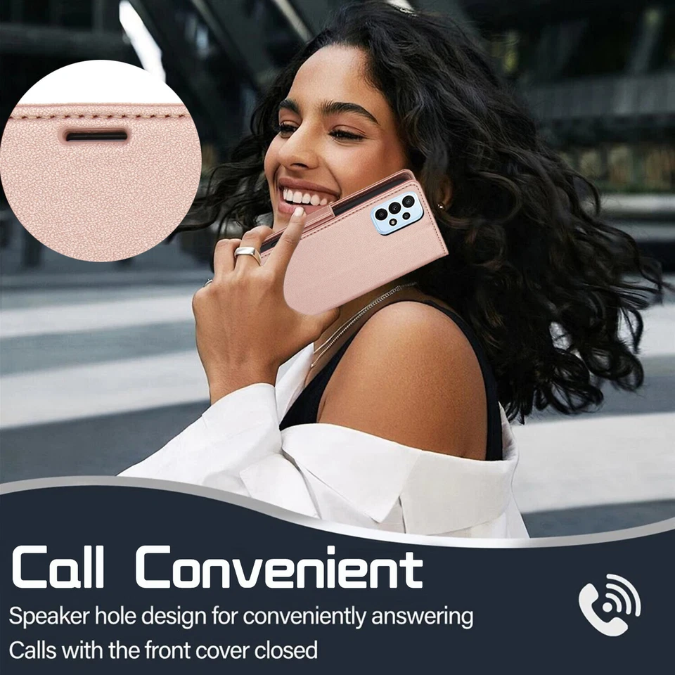 Leather Daisy Flower Wallet Phone Case For Samsung A56 A36 A16 A26 A06 A55 A05 - Image 2 of 4