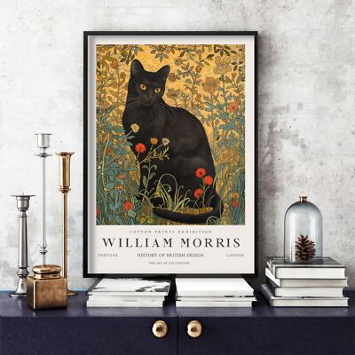 William Morris Druck, William Morris Ausstellung Poster Katze (94c)