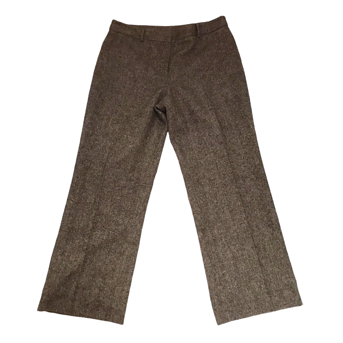 High-rise tweed wool flared pants