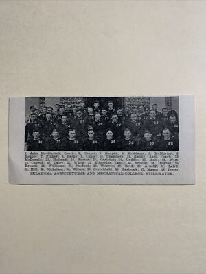 Oklahoma Agricultural & Mechanical College Stillwater 1921 Football Team Picture
