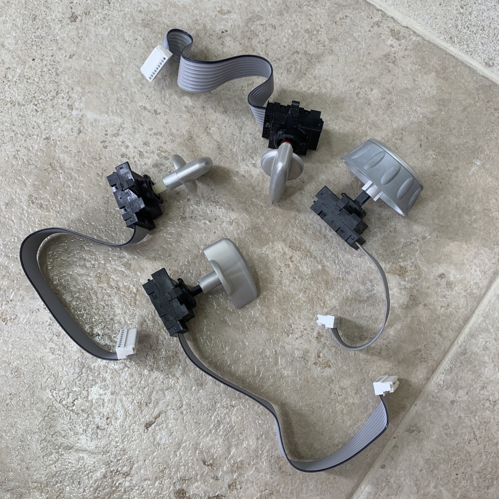 Set 4 Maytag Washer Parts Switches Knobs 62620230, 62620160, 62621450, 62619880