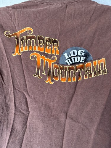 T-shirt Knotts Berry Farm Y2K taglia adulto S legno tronco corsa montagne russe rara - Foto 9 di 12