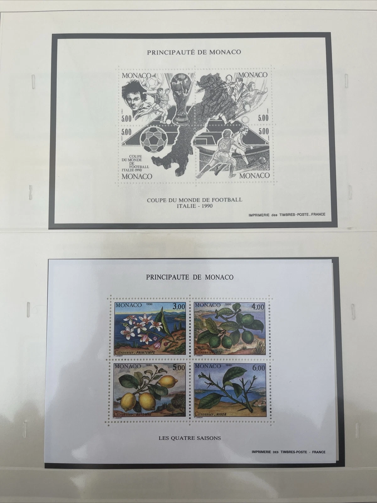 Timbres Monaco Neuf Lindner No.186 1984 Page 156