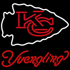 Kansas City Chiefs Yuengling Beer Neon Sign Light Lamp 24"x20"