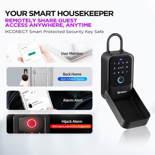 WIFI Schlüsselsafe Schloss Box Sicherheitskombination Wandmontage Outdoor Smart Key Box - Bild 19 von 24