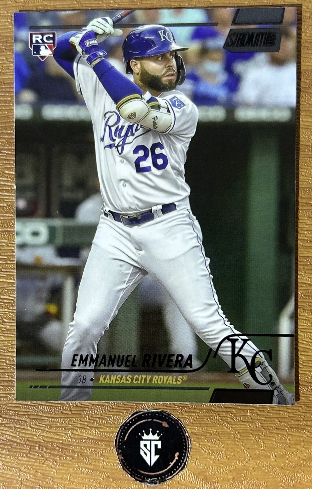 Emmanuel Rivera 2022 Topps Stadium Club Black Foil Rookie #43 Kansas City Royals