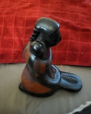 Manuel FELGUEREZ Blackware sculptur Woman and Child