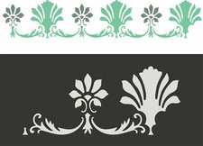 Palmetten - Wandschablone Malerschablone Wandfries Stupfschablone Dekorschablone
