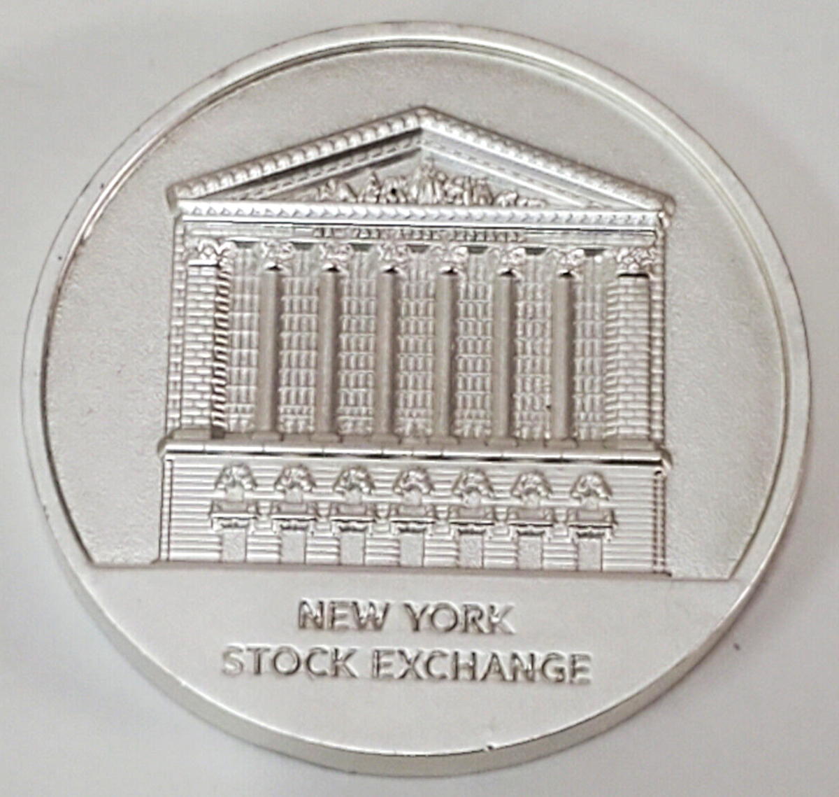 New York Stock Exchange Double Sided Collectible Coin Silver Color