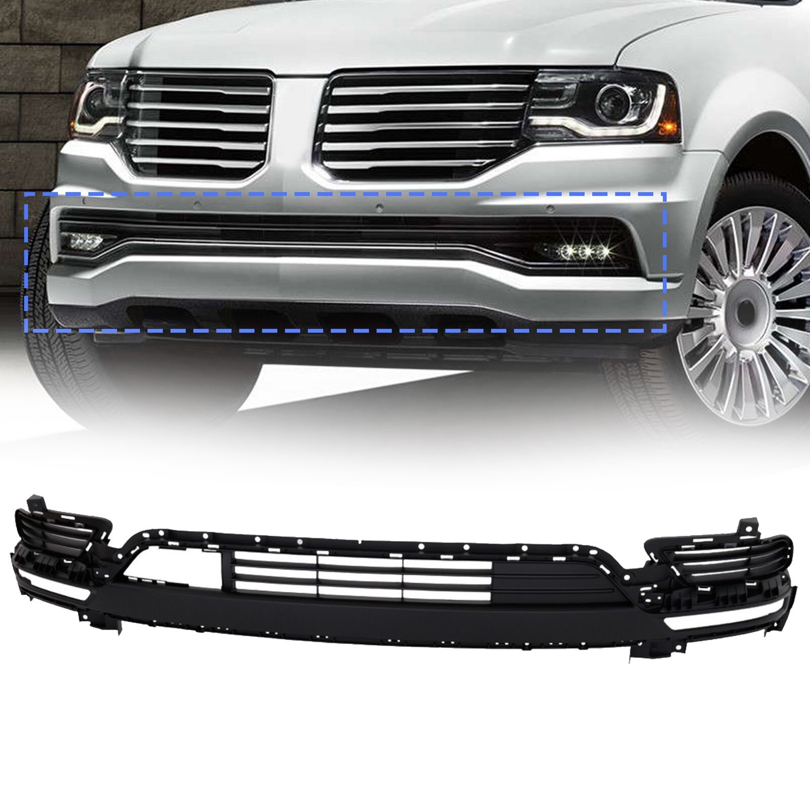 Front Bumper Grill Face Bar Grille for Lincoln Navigator 2018 2019 2020 2021 OE
