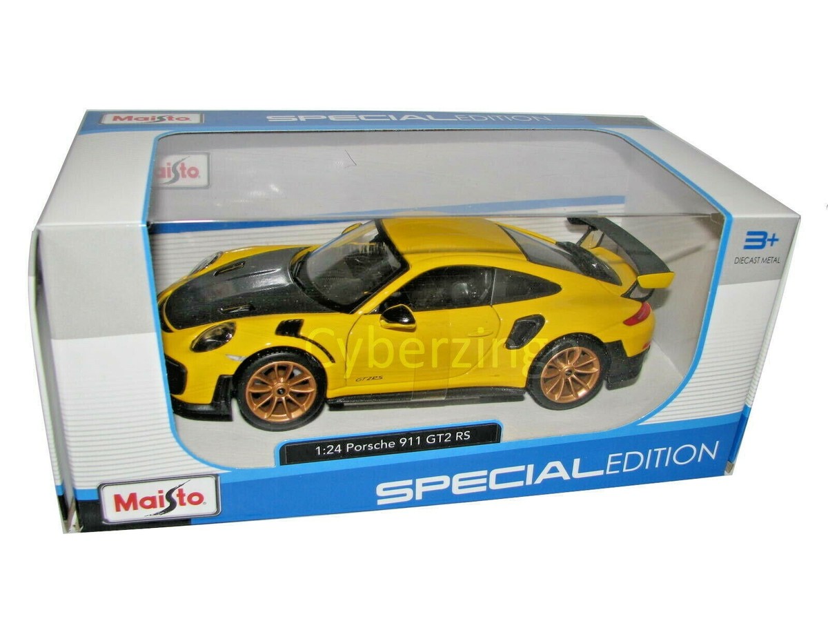 Porsche 911 GT2 RS 1:24 Scale Maisto Yellow Diecast Model Car