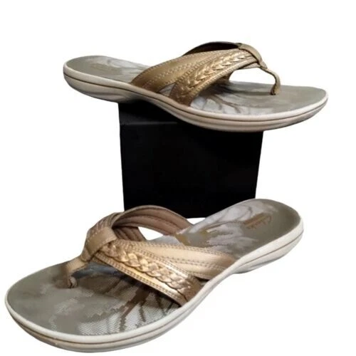 Sandali infradito Clarks Collection donna Brinkley Nora oro 8M