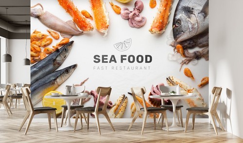 3D Fresh Seafood 787 Wallpaper Mural Wall Print Wall Wallpaper Murals US Honey - Picture 2 of 11