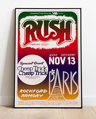 Rush Cheap Trick 1976 Farbe/XXL Poster - 36''x24'' (#2159)