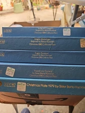 Lot Of Schmid Yearly Christmas Plates Inspired By Berta Hummel Made in W Germany