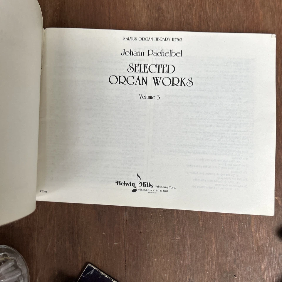 Pachelbel Selected Organ Works Volume 3 Kalmus Organ Library K3763 B8 - Image 2 of 3