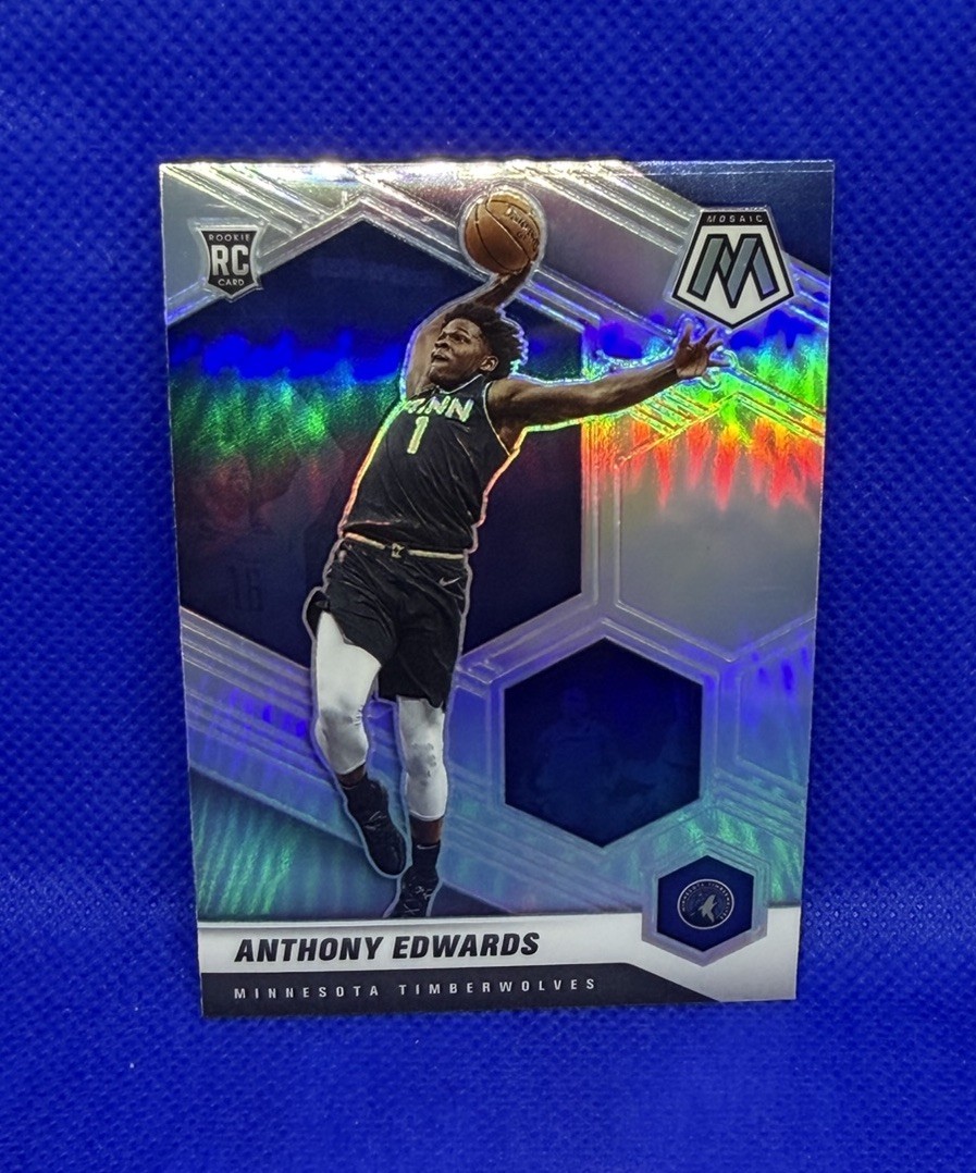 2020-21 Panini Mosaic Rookie Silver Prizm Anthony Edwards #201 Timberwolves