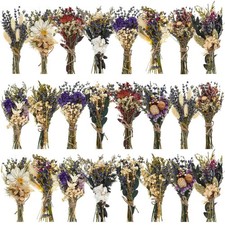 Layhit 24 Pcs Boho Dried Flower Bouquet Mini Wedding Handmade Dry Flowers Decor