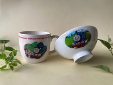 90s Thomas the Tank Engine Kids Ceramic Bowl & Mug Set – Licensed Britt Allcroft