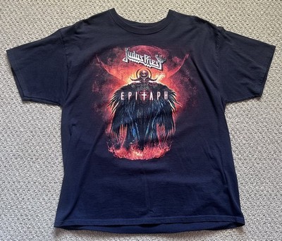 JUDAS PRIEST CONCERT T-SHIRT~2011 TOUR~EPITAPH~XL~HANES~BLACK~EXC COND~RARE