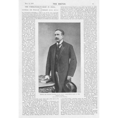 General Sir William Lockhart - Antique Print 1897