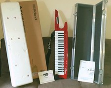 Roland AX-1 Keytar Red - Collector Grade - 1 Owner - Boxed /SUPERB - Flight Case