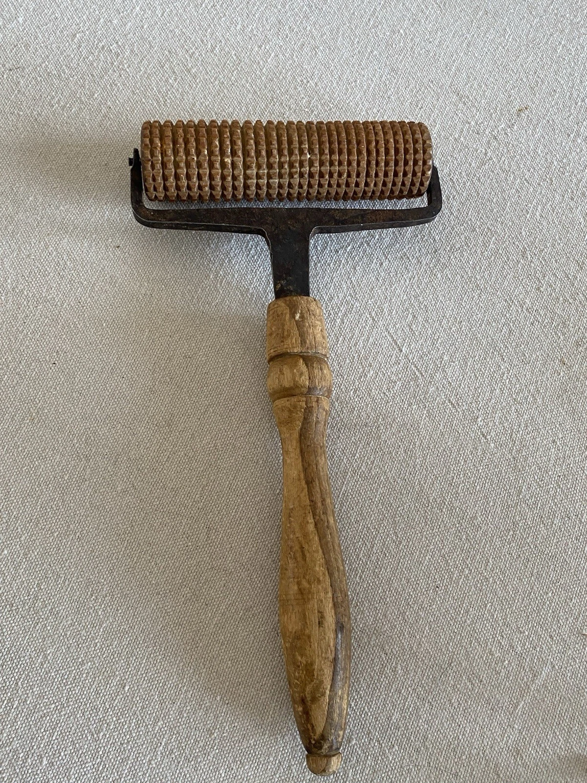 Antique Wooden Lefse Roller Rolling Pin Scandinavian Swedish Norwegian Kitchen