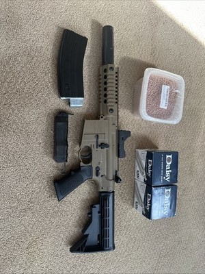 Crosman Bushmaster MPW CO2 Powered, Full-Auto BB Air Rifle with Red Dot