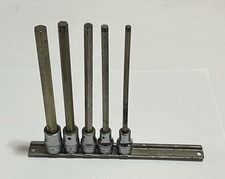 Snap On 206famly 38 Drive Metric Long Hex Bit Socket Driver Set 5 Pc 5mm - 10mm Snap On 206famly 38 Drive Metric Long Hex Bit Socket Driver Set 5 Pc 5mm - 10mm