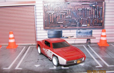 2025 Hot Wheels 80th Anniversary Ruby Red CUSTOM OTTO, w/Real Riders Wheel Swap