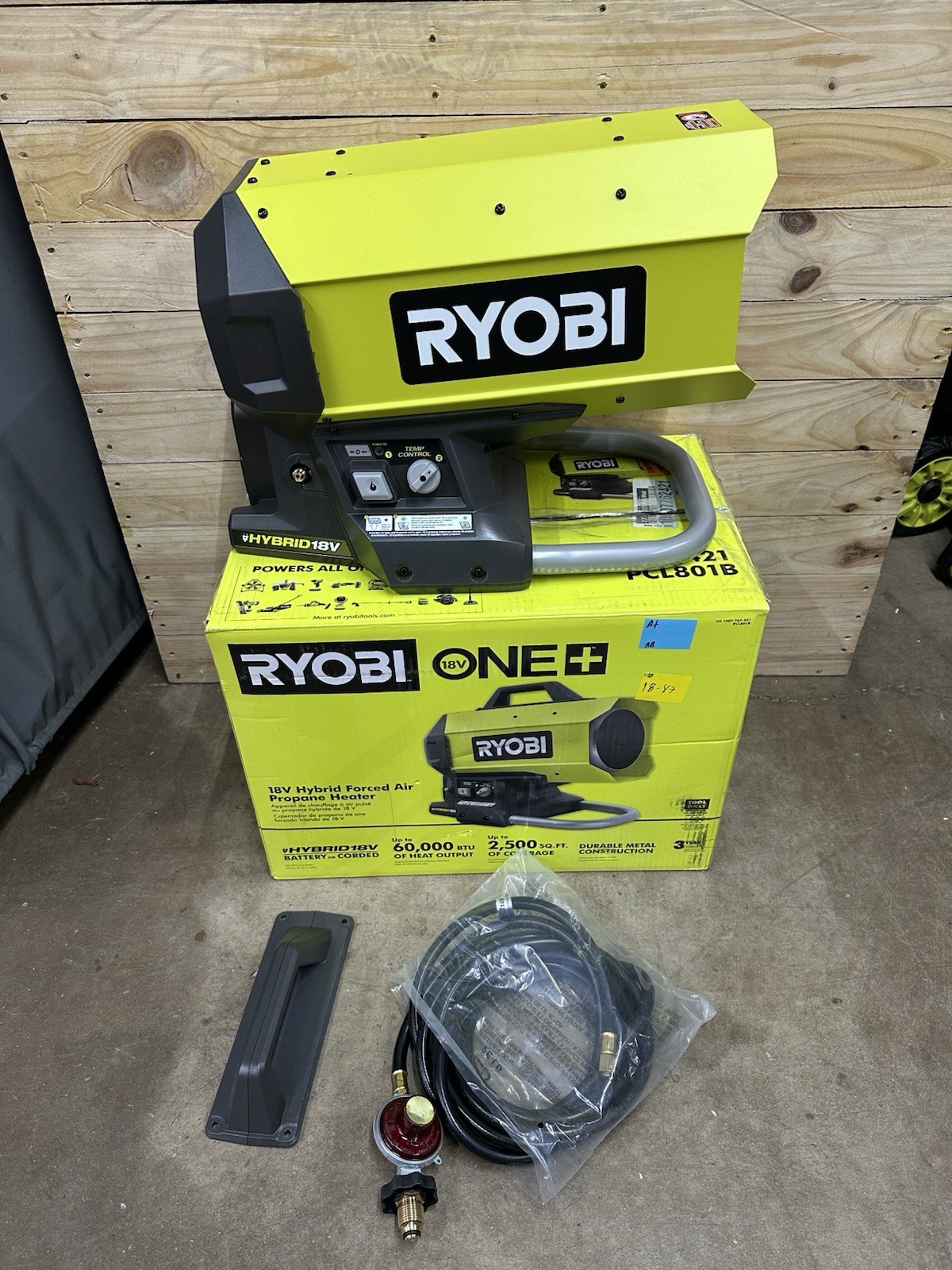 Ryobi ONE+ PCL801B Cordless Hybrid Forced Air Propane Heater - Green (Tool Only)