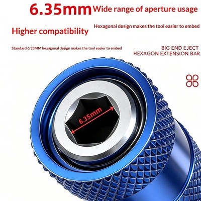 Universal Magnetic Screwdriver M10 Interface Head Bit Holder Metal Magnetizer St