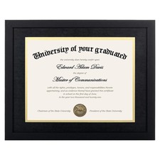 11x14 Diploma Frame Certificate Degree Document Frame with High Definition Gl...