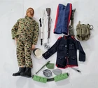 J-591 VINTAGE 1960/70'S HASBRO 12" GI JOE RED FLOCKED HAIR ACTION FIGURE