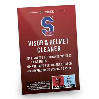 #ad S100 MOTORCYCLE VISOR amp; HELMET WIPES SCRATCH amp; STREAK FREE CLEANING ON THE GO GBP 1.99