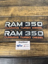 92-93 Dodge Ram 350 D350 Cummins Turbo Diesel Fender Emblem Badge Oem Pair Of 2 92-93 Dodge Ram 350 D350 Cummins Turbo Diesel Fender Emblem Badge Oem Pair Of 2