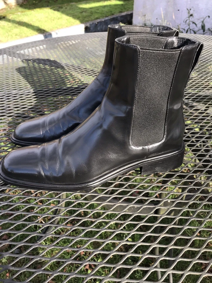 Женские черные кожаные сапоги Gucci размер 7,5 B без застежек сделано в Италии - Изображение 3 из 4