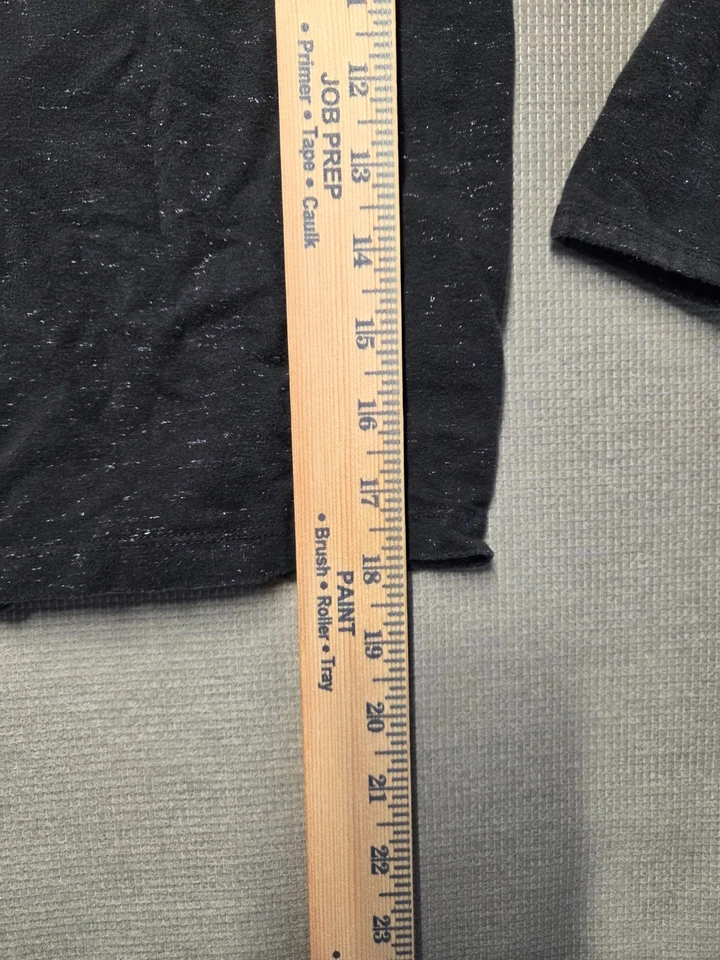 Molo Long Sleeve T-Shirt Girls Sz 8 Black Glitter Print Crewneck Top Casual Wear - Image 3 of 4