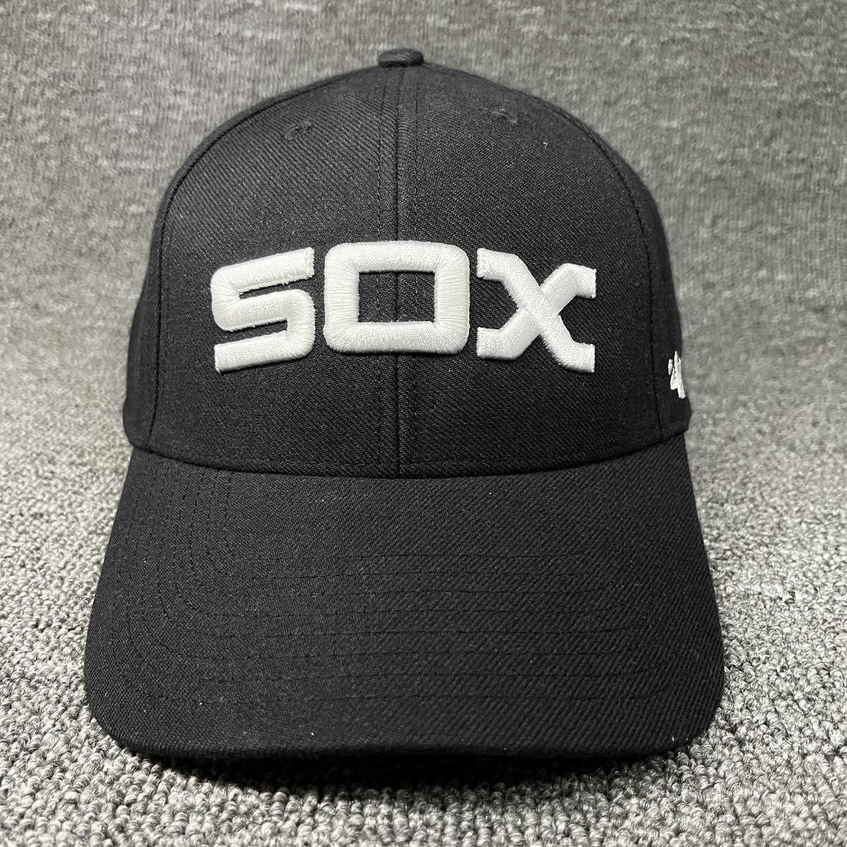 Chicago White Sox '47 Brand MVP Adjustable Hat Black Gray Underbrim MLB Cap
