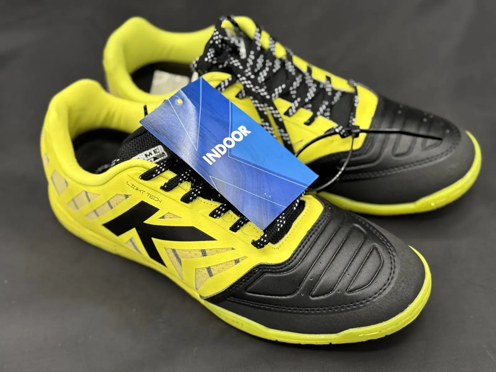 Kelme All In Indoor Futsal Football Trainers Yellow Black UK 8 EU42.5 Court Shoe image 8