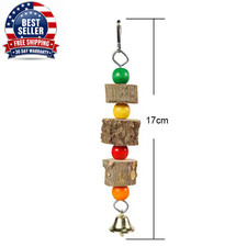 Natural Material Pet Parrot Toy Bird Swing Exercise Grinding Biting Wooden Toys