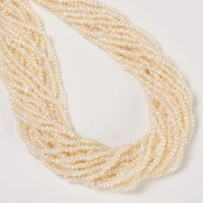 Natural White Fresh Water Pearl Nugget Shape Beads Size 2-3mm 15" Strand