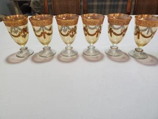 Arte Italica Vetro Gold Wine Glass Very Good Condition 
