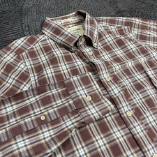 Abercrombie  Fitch Men's Large Plaid Button Down Shirt Muscle Fit Long Sleeve