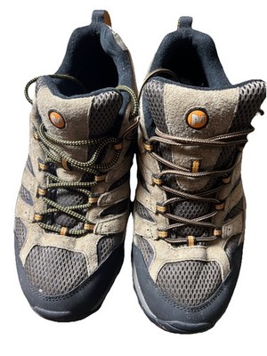 MERRELL Moab 2 Mid Men s Waterproof Hiking Boots Size 11 Earth Brown Read