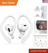 2 Pairs of Medium Ergonomic AirPods Ear Hooks - Secure Fit for All Generations