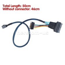Mini SAS SFF-8643 to SFF-8639 15Pin PCIe Power Supply Connected to U2 NVMe Cable