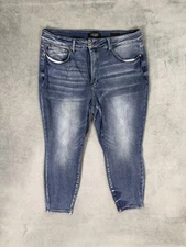 Judy Blue Jeans Womens 22W Plus Blue Medium Wash High Rise Skinny Fit Stretch